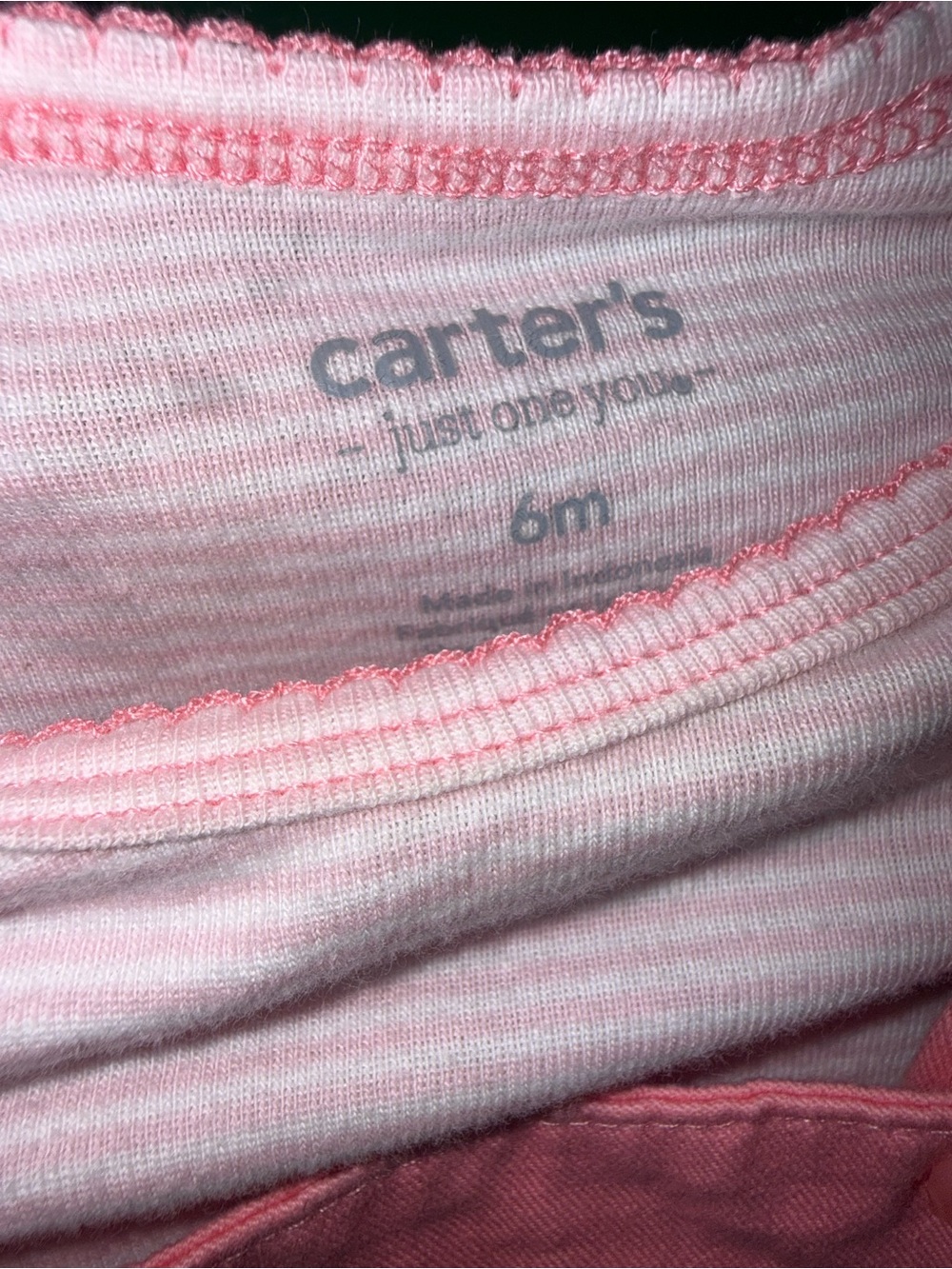 Carter's Pink Watermelon Pinafore Set with Striped Tee - Picture 3 of 4